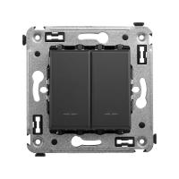 DKC Avanti Черный матовый Кнопка двухклавишная