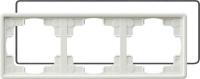 Gira S-Color Белый Рамка 3-ая с уплотнительной вставкой