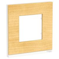 SE Unica Pure Клен/Белая Рамка 1-ная горизонтальная