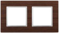 ЭРА 14-5302-10 Elegance Венге/алюм Дерево Рамка 2-ая