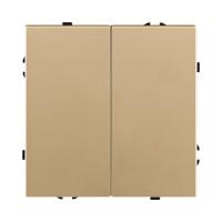 Выключатель 2-клавишный проходной 10А/250В, золотой Kollinger Eclipse EC-005GD