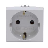 DKC Розетка силовая 2Р+Е, со шторками, «Viva», 2 мод., серая