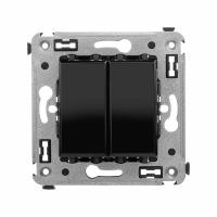 DKC Avanti Черный квадрат Кнопка двухклавишная