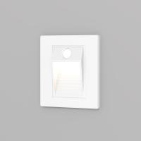 DK1020-WH Светильник встраиваемый в стену c датчиком движения, IP 20, LED 3000, 1 Вт, белый, пластик