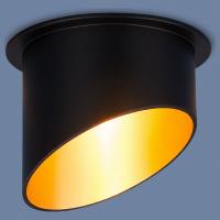 Встраиваемый точечный светильник 7005 MR16 BK/GD черный/золото Elektrostandard Flami a040980