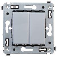 DKC Avanti Закаленная сталь Выключатель двухклавишный