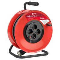 EKF PROxima Удлинитель на катушке "Гефест 2.0" 4 гнезда 40м с заземлением и предохранителем КГ 3*2,5 16А/3,5кВт IP44