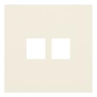 Лицевая панель для двойной информационной розетки, кремовый сатин (35442 MC)