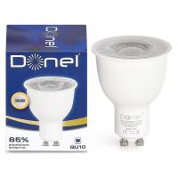 Donel Светодиодная лампа 9Вт, MR16, 220В, GU10, 3000K, 720Лм, Ra>80, 60°, D50хH65мм, Dim Triac, DN03003W9GU10Dim