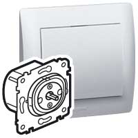 Legrand Galea Life Переключатель на 2 направления/кнопочный механизм группового управления 10A-250В