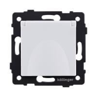 Розетка штепсельная SCHUKO 16A/250 В с крышкой, белый Kollinger REA-006WH для Aspekt, Eleganz, Reflex