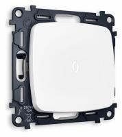 Комплект механизма 1-клавишного проходного выключателя с подсветкой 5600K OMEGA MO122035 Белый матовый QUANT