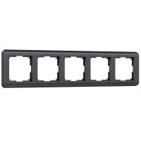 Рамка из поликарбоната на 5 постов Stream графит W0052104