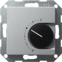 Gira S-55 Алюминий Терморегулятор с переключающим контактом 24V/10 (4)A