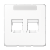 JUNG Крышка для 2-x модульных гнезд белая