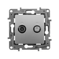 Legrand Etika Алюминий Розетка Розетка TV/SAT 2-х кабельная