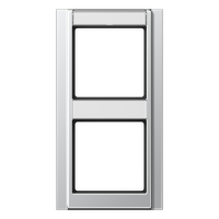 JUNG A 500 Алюминий Рамка 2-ая с шильдиком вертикальная