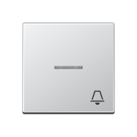 JUNG клавиша с символом звонок с линзой, алюминий