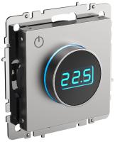 IEK BRITE BASE Сталь Термостат электронный с инд. ТС10-1-БрС (терморегулятор)