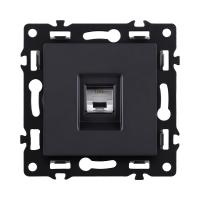 Розетка телефонная RJ11, черный Kollinger Asthetik AS-019BK