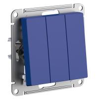 SE AtlasDesign Аквамарин Выключатель 3-клавишный, сх.1+1+1, 10АХ, механизм