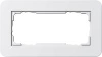 Gira E3 Белый/Белый Рамка 2-ая без перегородки