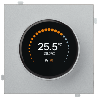 Термостат для теплых полов с круглым дисплеем, серебро (32233 SV)