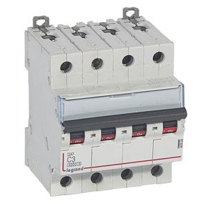 Legrand DX3 6000 Автоматический выключатель 10кА 4P 400В 3А 4 мод (С)