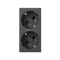 Simon Cima 500 Графит Накладка на 50002432-039, 50002472-039 с визором для LED индикатора, 50х100мм,