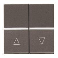 ABB NIE Zenit Антрацит Выключатель жалюзийный с фиксацией 2 мод