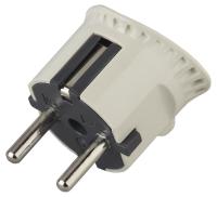 ЭРА V5 Белый Вилка плоская c/з 16A прямой ввод