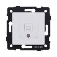 Розетка Ethernet RJ45 Cat.6, белый матовый Kollinger REA-018WM для Aspekt, Eleganz, Reflex