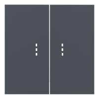 Клавиши двухклавишного выключателя с подсветкой, базальт (35612 BT)