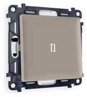 Комплект механизма 1-клавишного выключателя с подсветкой 5600K ALFA MA362015 Серо-бежевый матовый QUANT