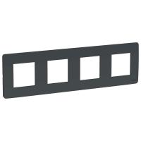 SE Unica Studio Антрацит Рамка 4-ная