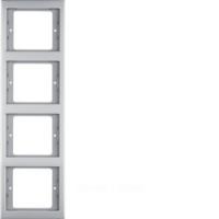 Berker K.5 Нержавеющая сталь Рамка 4- местная вертикальная