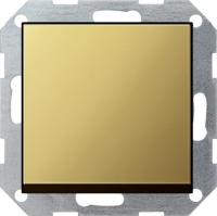 Gira S-55 Латунь Выключатель 1-клавишный с самовозвратом