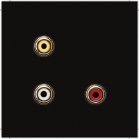 JUNG 2x Cinch Audio (RCA) / Composite Video, чёрный