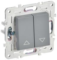 IEK SKANDY Серый Выключатель жалюзи 10А SK-V12Gr