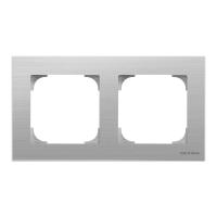 ABB SKY Нержавеющая сталь Рамка 2-постовая