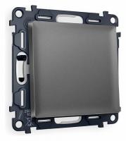 Комплект механизма 1-клавишного выключателя ALFA MA651010 Антрацит серый QUANT