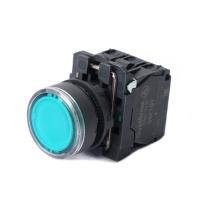 Systeme Electric Кнопка SB5 с подсветкойкой в сборе модульная 22мм зеленая пластик 24ВDC 1НО+1НЗ