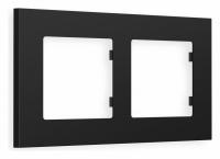 Рамка ALFA Qubi (Черный матовый) 2-ая AF250702