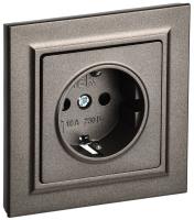 IEK BRITE Темн.бронза Розетка с з/к/ш 16А в сборе. РСР14-1-0-БрТБ