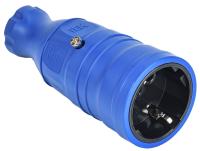 IEK OMEGA Розетка переносная РБп14-1-0м IP20 синяя