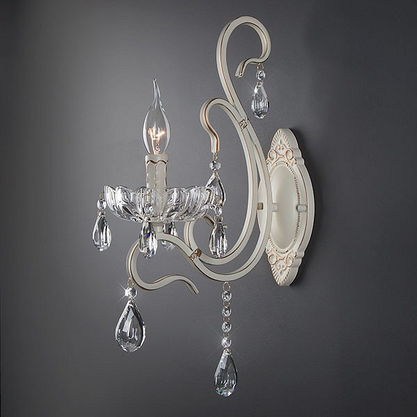 Бра с хрусталем 12205/1 белый Eurosvet Etna