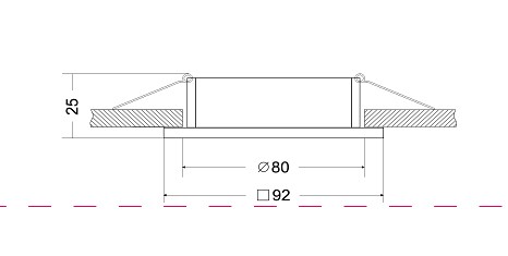 Встраиваемый светильник DL024-2-01B Maytoni Atom