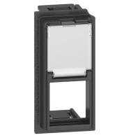 BT Living now Черный Лицевая панель для адаптеров Keystone RJ45 1 мод