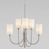 Подвесная люстра с тканевыми абажурами 60164/6 никель Eurosvet Abbey
