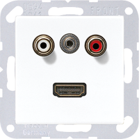 JUNG 2x Cinch Audio (RCA) / Stereo Jack (TRS 3.5 mm) / HDMI, белый